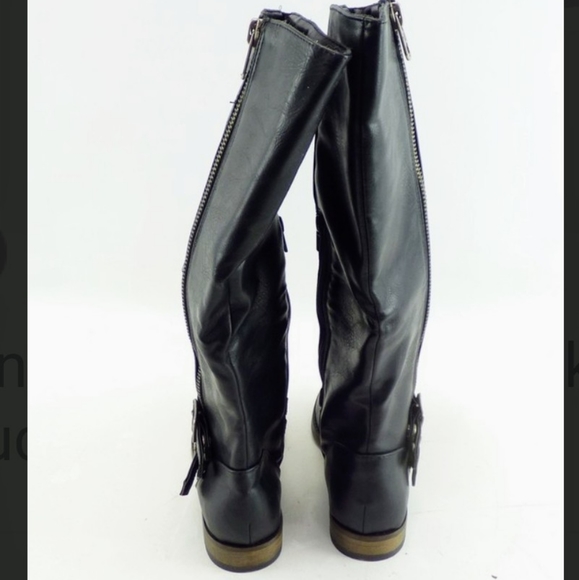 Rampage Womens Black Tall Buckle Boots Size 7 - Picture 4 of 8